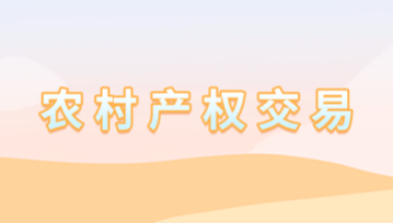農(nóng)村產(chǎn)權(quán)交易